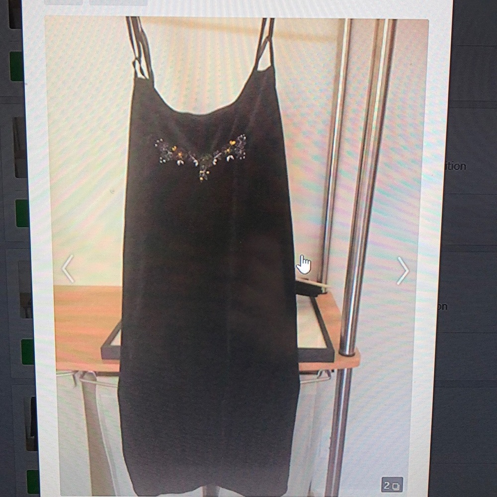 Black velour-type nightgown